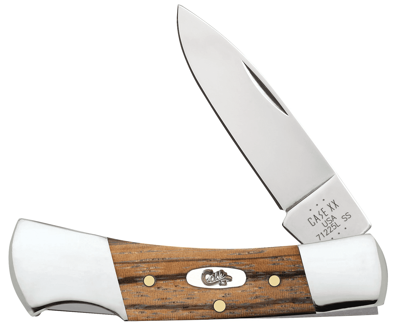 Case XX Smooth Natural Zebra Wood Lockback Knife 25147