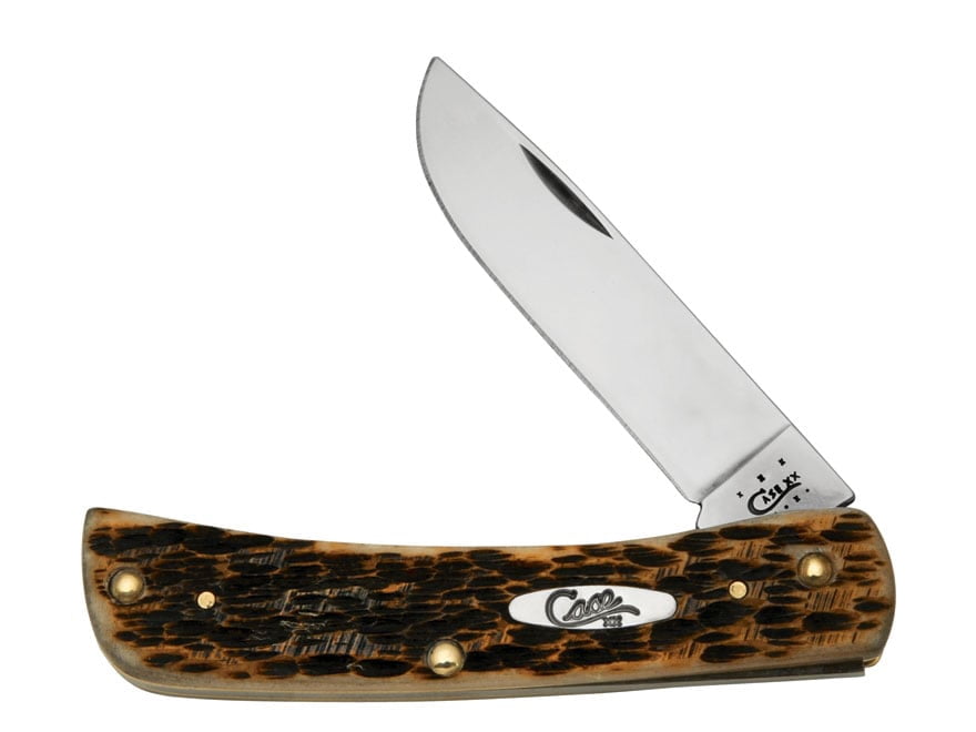 Case XX Knives Case XX Sod Buster Jr Folding Knife Amber Jigged Bone CA245