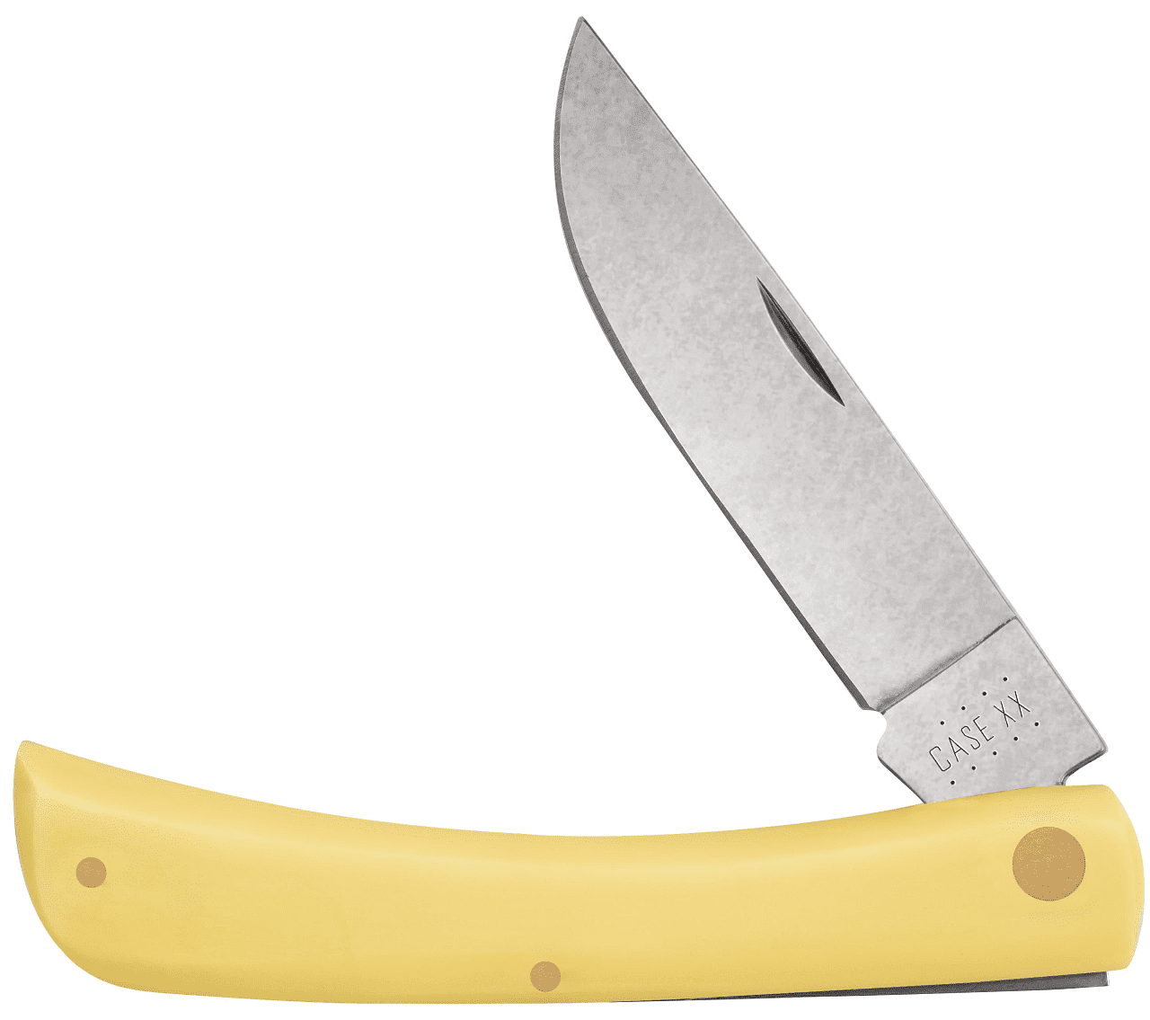 Case XX Knives Yellow Delrin Sodbuster Carbon Steel Pocket Knife
