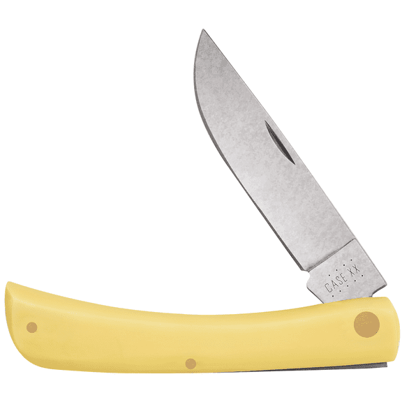 Case XX Knives Yellow Delrin Sodbuster Carbon Steel Pocket Knife