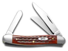 W.R. Case & Sons Cutlery Case Med Stockman Red Stainless Steel 3.5 in. Pocket Knife — Residential Use, Standard Application