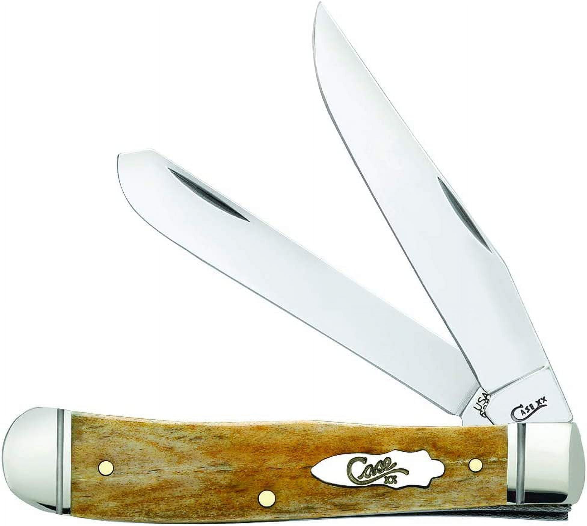 Case XX Trapper Clip, Spey Blade Smooth Antique Bone Handle Fluted