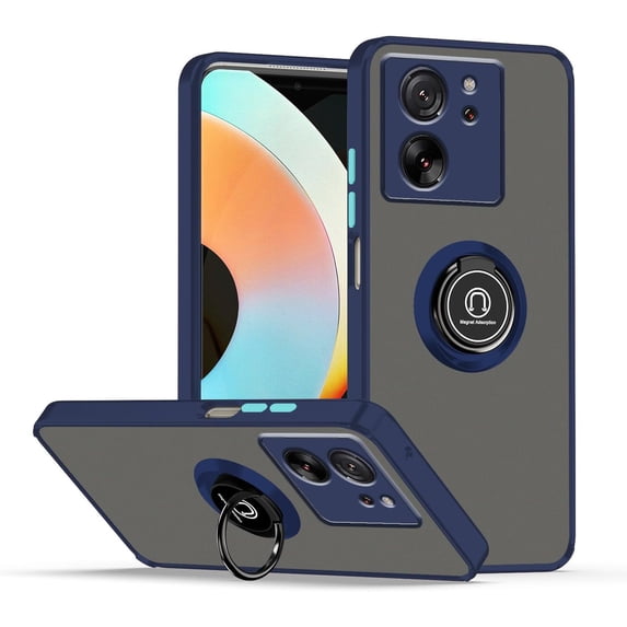 Case for Xiaomi 13T Pro Case with Stand, Compatible with Magnetic Car Phone Mount, Ultra Slim Xiaomi 13T Pro Phone Case for Women Men Shockproof Protective Cases Cover (Navy Blue)