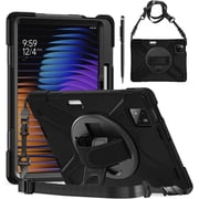 Case for Xiaomi Mi Pad 8 / Mi Pad 8 Pro 11.2 inch 2025 / Mi Pad 7 / Mi Pad 7 Pro 11.2 2024 / Xiaomi Poco x1, Shockproof Cover with 360 Rotate Stand Hand/Shoulder Strap Pencil Holder Protective Cover
