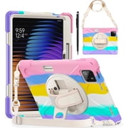 Case for Xiaomi Mi Pad 8 / Mi Pad 8 Pro 11.2 inch 2025 / Mi Pad 7 / Mi Pad 7 Pro 11.2 2024 / Xiaomi Poco x1, Shockproof Cover with 360 Rotate Stand Hand/Shoulder Strap Pencil Holder Protective Cover