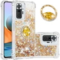 thumbnail image 1 of Case for Xiaomi Redmi Note 10 Pro/Note 10 Pro Max with Creativity Clear Quicksand Glitter Flowing Floating Soft w/Stand Bling Diamond Sparkle Phone Cover for Redmi Note 10 Pro  Golden, 1 of 14