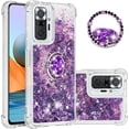 thumbnail image 1 of Case for Xiaomi Redmi Note 10 Pro/Note 10 Pro Max with Creativity Clear Quicksand Glitter Flowing Floating Soft w/Stand Bling Diamond Sparkle Phone Cover for Redmi Note 10 Pro  Purple, 1 of 14
