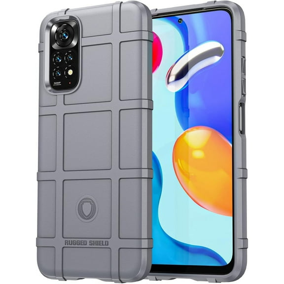 Case for Xiaomi Redmi Note 11 4G, Heavy Duty Shockproof Military Grade Drop Tested Case Super Sturdy Bumper Rugged Cover for Xiaomi Redmi Note 11 4G/Redmi Note 11S HD Grey