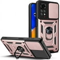 thumbnail image 1 of Case for Xiaomi Redmi Note 11 4G (Not 5G) with Slide Camera Cover, Heavy Duty Military Grade Protection Phone Case with Ring Stand for Xiaomi Redmi Note 11 4G/Redmi Note 11S SJ Rose Gold, 1 of 14