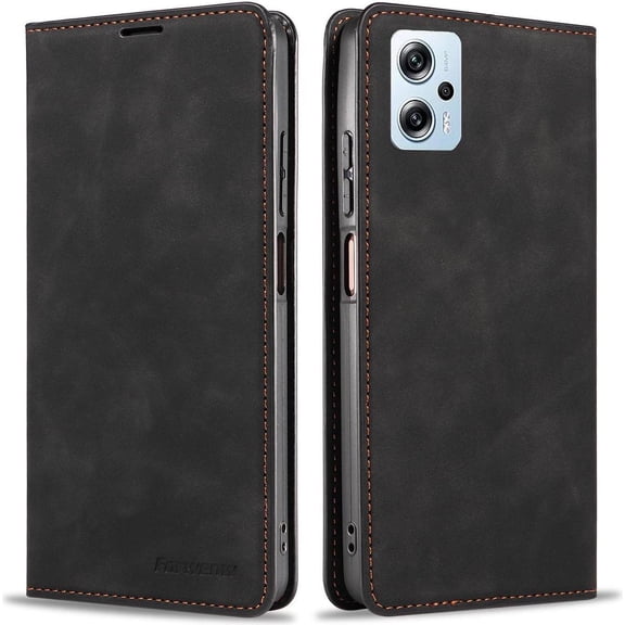 Case for Xiaomi Redmi Note 11T Pro / Note 11T Pro Plus 5G / Poco X4 GT 5G Premium PU Leather Phone Cover with Card Holder Stand, Shockproof Flip Wallet Cover