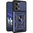 thumbnail image 1 of Case for Xiaomi Redmi Note 12 Pro+ with Slide Camera Cover, Military Grade Drop Protective Phone Cover Case with Ring Kickstand for Xiaomi Redmi Note 12 Pro Plus SJ Blue, 1 of 17