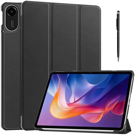 Case for Xiaomi Redmi Pad 2 11 inch 2025, Tri fold Slim Hard Shell Smart Protective Cover with Multi-Angle Stand, Auto Sleep/Wake, Universal Stylus Pen