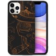 thumbnail image 1 of Case Yard Wood Case for iPhone-12/12-Pro Soft TPU Silicone cover Slim Fit Shockproof Wood Protective Phone Cover for Girls Boys Men and Women Supports Wireless Charging New Orleans Sugar Skull Design, 1 of 7