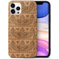thumbnail image 1 of Case Yard Wooden Case Outside Soft TPU Silicone Slim Fit Shockproof Wood Phone Cover for Girls Boys Men and Women Supports Wireless Charging Pyramids Pattern Design case for iPhone-12/12-Pro, 1 of 7
