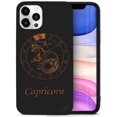 thumbnail image 1 of Case Yard Wooden Case for iPhone-11-Pro-Max Soft TPU Silicone cover Slim Fit Shockproof Wood Protective Phone Cover for Girls Boys Men and Women Supports Wireless Charging Capricorn Sign Design, 1 of 7