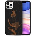 thumbnail image 1 of Case Yard Wooden Case for iPhone-11-Pro Soft TPU Silicone cover Slim Fit Shockproof Wood Protective Phone Cover for Girls Boys Men and Women Supports Wireless Charging Mermaid on the Moon Design, 1 of 7