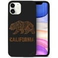 thumbnail image 1 of Case Yard Wooden Case for iPhone-11 Soft TPU Silicone cover Slim Fit Shockproof Wood Protective Phone Cover for Girls Boys Men and Women Supports Wireless Charging California Grizzly Design, 1 of 7
