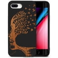 thumbnail image 1 of Case Yard Wooden Case for iPhone-8-Plus Soft TPU Silicone cover Slim Fit Shockproof Wood Protective Phone Cover for Girls Boys Men and Women Supports Wireless Charging Head with Flying Birds Design, 1 of 7