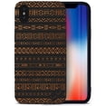 thumbnail image 1 of Case Yard Wooden Case for iPhone-X Soft TPU Silicone cover Slim Fit Shockproof Wood Protective Phone Cover for Girls Boys Men and Women Supports Wireless Charging Aztec Pattern Design, 1 of 7