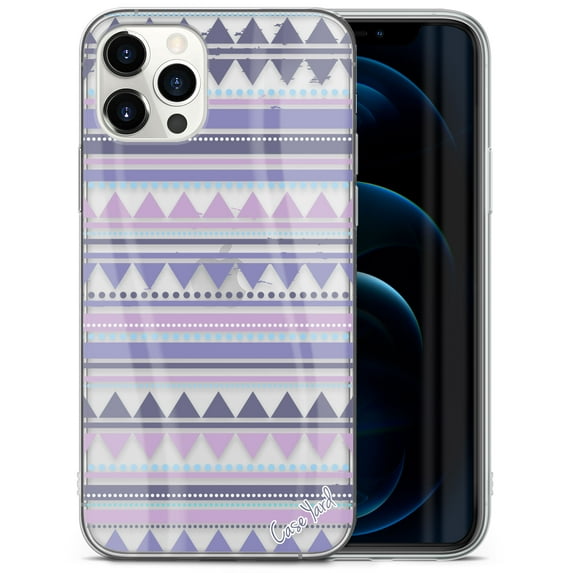 Case Yard iPhone-11-Pro-Max Case Clear Soft & Flexible TPU Ultra Low Profile Slim Fit Thin Shockproof Transparent Bumper Protective Cover Drop Protective Cell Phone Cases (Purple Aztec)