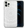 thumbnail image 1 of Case Yard iPhone-12/12-Pro Case Clear Soft & Flexible TPU Ultra Low Profile Slim Fit Thin Shockproof Transparent Bumper Protective Cover Drop Protective Cell Phone Cases (Mandala Clear), 1 of 8