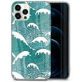 thumbnail image 1 of Case Yard iPhone-12/12-Pro Case Clear Soft & Flexible TPU Ultra Low Profile Slim Fit Thin Shockproof Transparent Bumper Protective Cover Drop Protective Cell Phone Cases (Great Wave Pattern), 1 of 8
