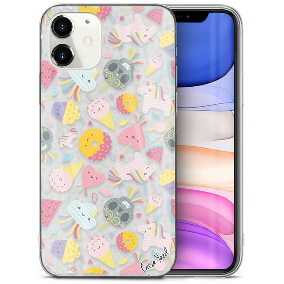 Case Yard iPhone-12-Mini Case Clear Soft & Flexible TPU Ultra Low Profile Slim Fit Thin Shockproof Transparent Bumper Protective Cover Drop Protective Cell Phone Cases (Pinata)