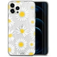 thumbnail image 1 of Case Yard iPhone-12-Pro-Max Case Clear Soft & Flexible TPU Ultra Low Profile Slim Fit Thin Shockproof Transparent Bumper Protective Cover Drop Protective Cell Phone Cases (Daisy Wheels), 1 of 8