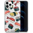 thumbnail image 1 of Case Yard iPhone-12-Pro-Max Case Clear Soft & Flexible TPU Ultra Low Profile Slim Fit Thin Shockproof Transparent Bumper Protective Cover Drop Protective Cell Phone Cases (Sushi), 1 of 8