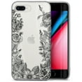 thumbnail image 1 of Case Yard iPhone-8-Plus Case Clear Soft & Flexible TPU Ultra Low Profile Slim Fit Thin Shockproof Transparent Bumper Protective Cover Drop Protective Cell Phone Cases (Vintage Flowers), 1 of 8