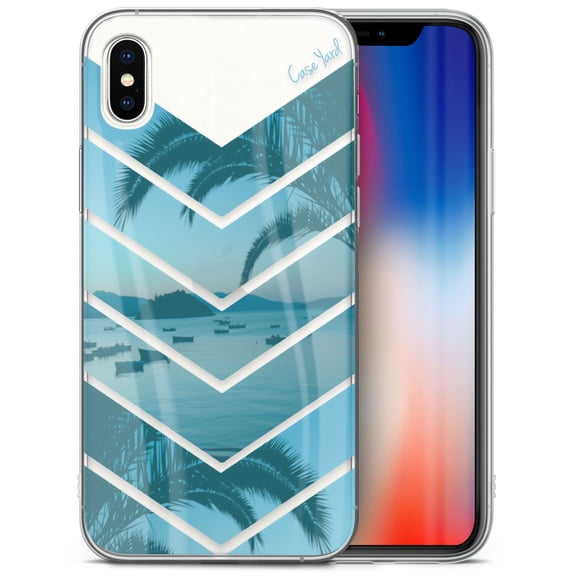 Case Yard iPhone-X Case Clear Soft & Flexible TPU Ultra Low Profile Slim Fit Thin Shockproof Transparent Bumper Protective Cover Drop Protective Cell Phone Cases (Paradise)