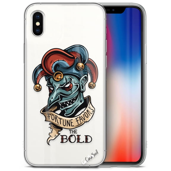Case Yard iPhone-X Case Clear Soft & Flexible TPU Ultra Low Profile Slim Fit Thin Shockproof Transparent Bumper Protective Cover Drop Protective Cell Phone Cases (Joker)