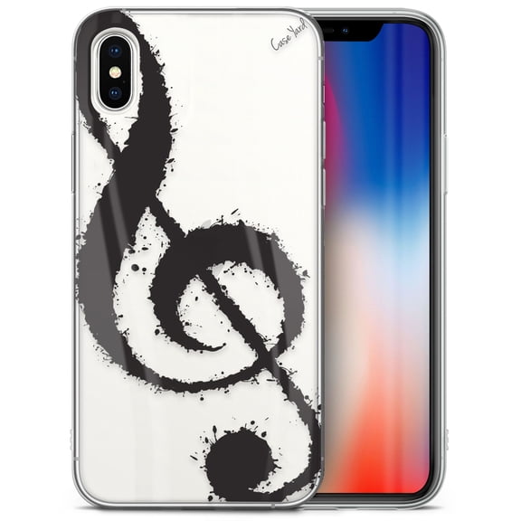 Case Yard iPhone-XS-Max Case Clear Soft & Flexible TPU Ultra Low Profile Slim Fit Thin Shockproof Transparent Bumper Protective Cover Drop Protective Cell Phone Cases (Music Is The Answer)