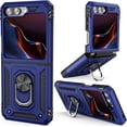 thumbnail image 1 of Case for Z Flip 5 Phone Case Samsung Galaxy Z Flip 5 5g Case, with 360° Rotate Magnetic Ring Stand Heavy Duty Protective Cover for Galaxy Z Flip 5 Blue Case, 1 of 12