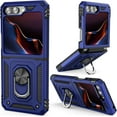 thumbnail image 1 of Case for Z Flip 5 Phone Case Samsung Galaxy Z Flip 5 5g Case for Boy,with 360° Rotate Magnetic Ring Stand Heavy Duty Protective Cover for Galaxy Z Flip 5 Blue Case, 1 of 6