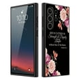 thumbnail image 1 of Case compatible for Samsung Galaxy S24 Ultra,Bible Verse Quote Proverbs 31:25,Poeny Flower, 1 of 5