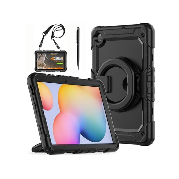 Case fo Samsung Galaxy Tab S6 Lite Case 2024/2022/2020 SM-P620/P625/P610/P613/P615/P619 with Screen Protector Pen Holder Shockproof Protective Cover with Stand Shoulder Strap Stylus Pen