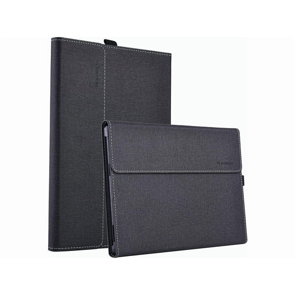 Case for 13 Inch Microsoft Surface Pro 9 2022 / Surface Pro 8 2021 - Multiple Angle Viewing PU Leather Business Cover with Pencil Holder