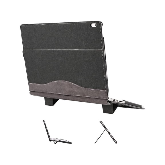 Case for 15 inch Microsoft Surface Book 3 / Surface Book 2, PU Leather Detachable Protective Laptop Cover with Foldable Kickstand / Pencil Holder