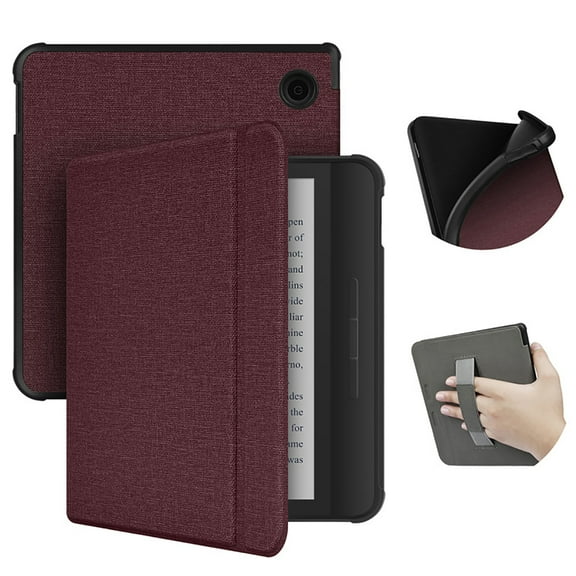 Case for 7" 2024 Libra Color Ereader Fabric Sleeve Cover with Hand Straps/Auto Sleep/Wake with Hand Strap Case