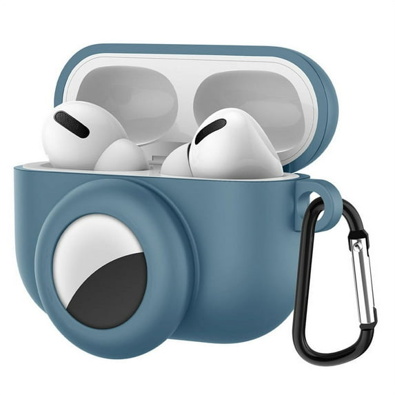 Case for AirPods Pro & Case for Airtag 2 in 1, 3D Silicone Protective Shockproof Tracker Case Cover Skin for Apple AirPods Pro & Airtag