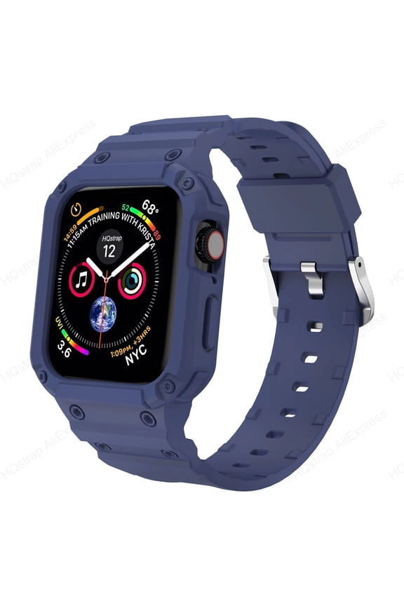 Case for Apple Watch Band 44mm 45mm 49mm 42mm 40/38 Watch Strap for Iwatch 7 8 6 5 4 SE TPU Protective Cover Silicone Bracelet