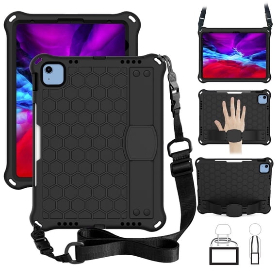 Case for Apple iPad (A16) 11th 10th Generation Shockproof Cover w Stand & Shoulder Strap