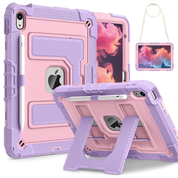 Case for Apple iPad (A16) 11th Generation 11-inch 2025 (A3354/A3355/A3356) Heavy Duty Shockproof Hard Cover w Kickstand & Shoulder Strap