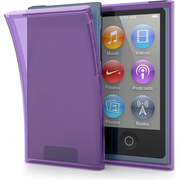 Case for Apple iPod Nano 7 7th Gen - TPU Gel Rubber - Clear & Colors