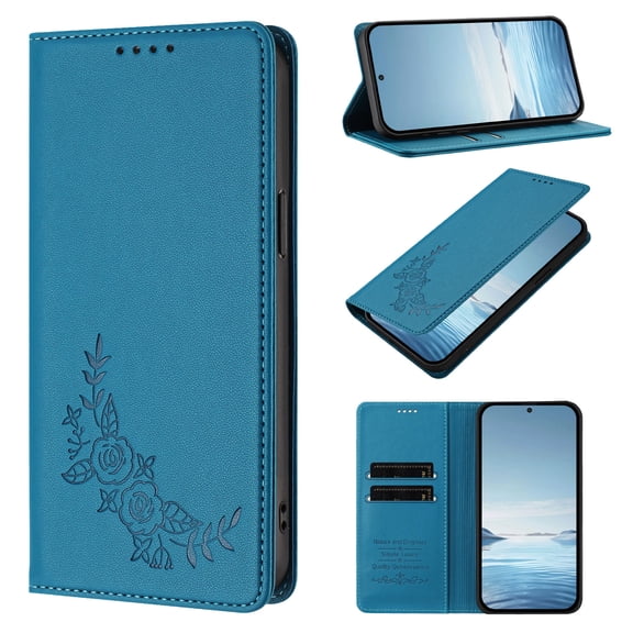 Case for BLU View 5 Pro, Shockproof PU Leather Flip Wallet Case with RFID Block Card Slots Stand Magnetic Phone Cover for BLU View 5 Pro, Lagon