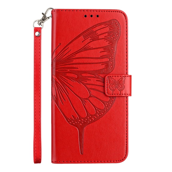 Case for BLU View 5 Pro Wallet PU Leather Flip Case with Card Slots Kickstand Magnetic Shockproof Protective Phone Cover, Red