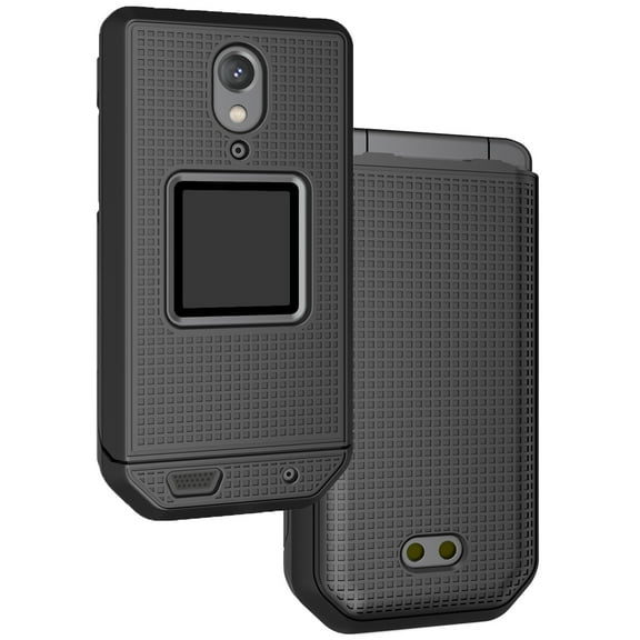 Case for CAT S22 Flip Phone, Nakedcellphone Slim Hard Shell Protector Cover - Black