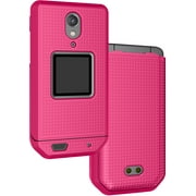 Case for CAT S22 Flip Phone, Nakedcellphone Slim Hard Shell Protector Cover - Bright Hot Pink
