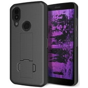 Case for CAT S62 PRO Phone, Nakedcellphone [Black] Slim Hard Shell Protector Cover with Kickstand View Stand